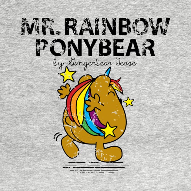 Mr. Rainbow Pony Bear by GingerbearTease